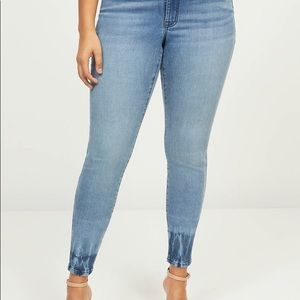 Lane Bryant Signature Fit Dip Dye Hem Jeans